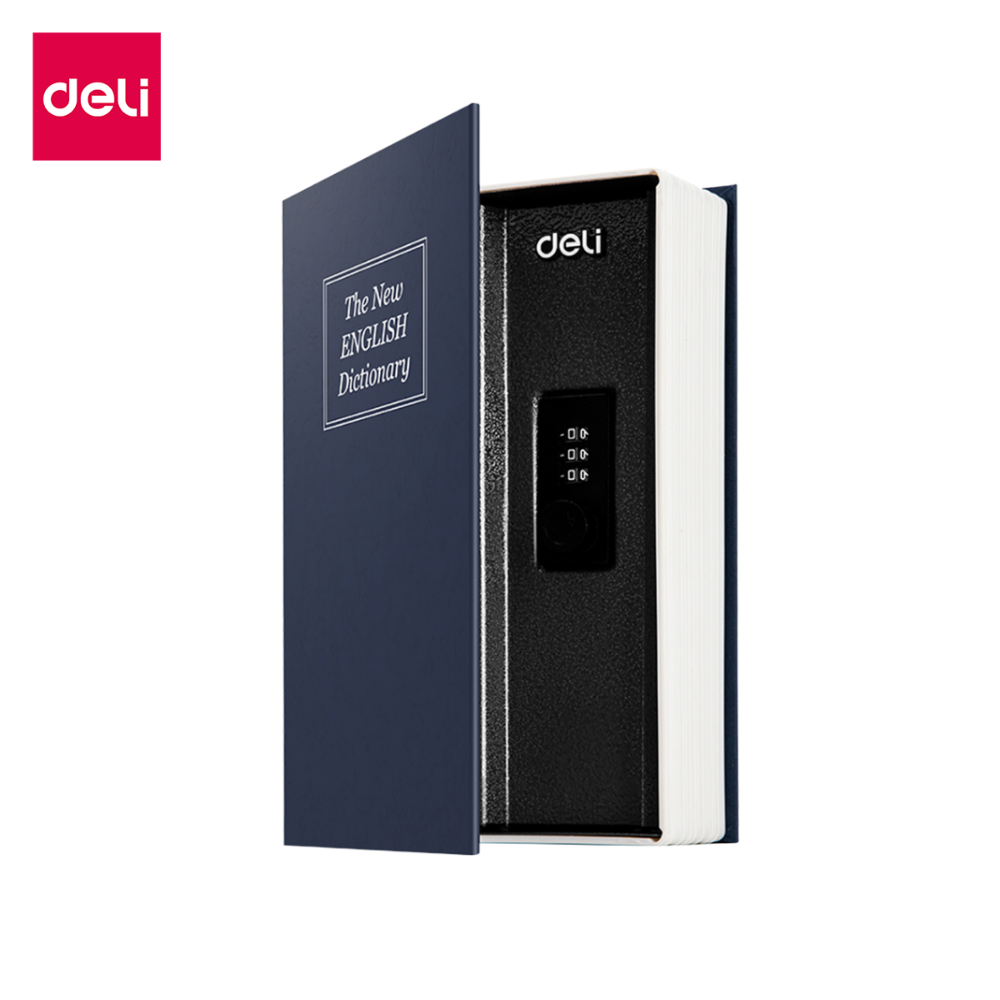 Deli เซฟหนังสือ เซฟสมุด ตู้เซฟหนังสือ สำหรับซ่อนของ เก็บของมีค่า แนบเนียน ไม่สะดุดตาโจร Book Safe