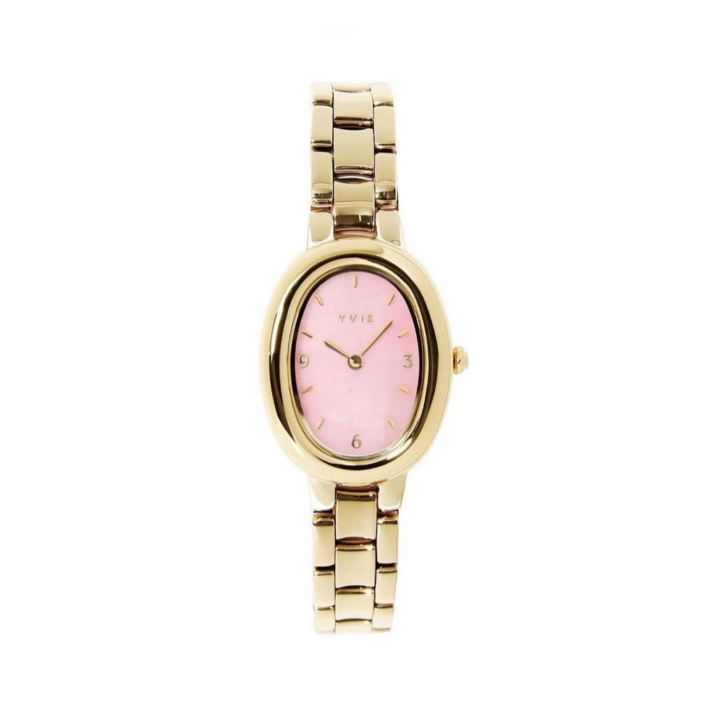 พร้อมส่ง : YVIS Timepiece Lady Prim Watch นาฬิกา สี champagne🩷 (Stainless Steel) New in pack