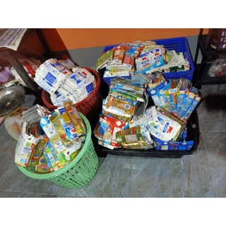 กล่องนมUHTเปล่า ตัดล้าง เรียบร้อย 100 กล่อง คละยี่ห้อ( พร้อมส่ง)/