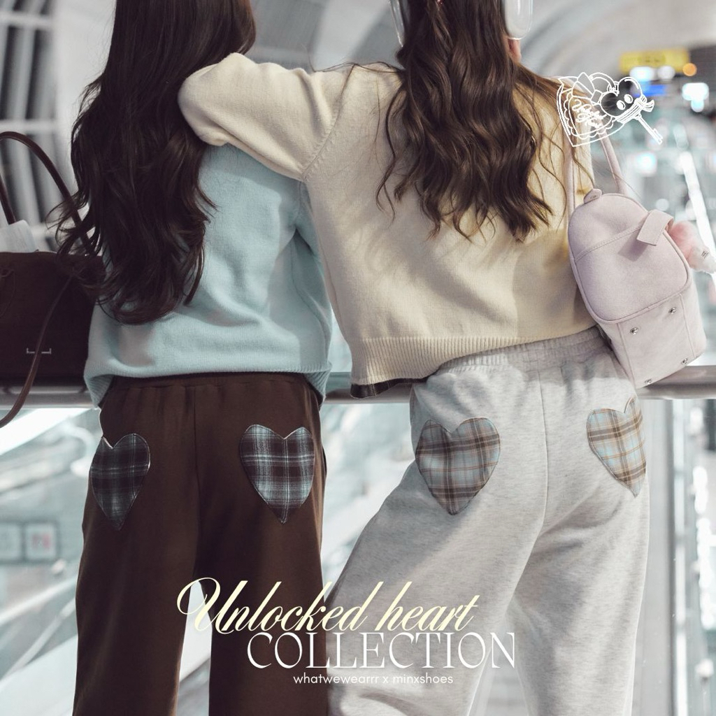 Whatwewearrr | Heart Pants | กางเกงวอร์มผู้หญิง | กางเกงวอร์มบุขน | พร้อมส่ง
