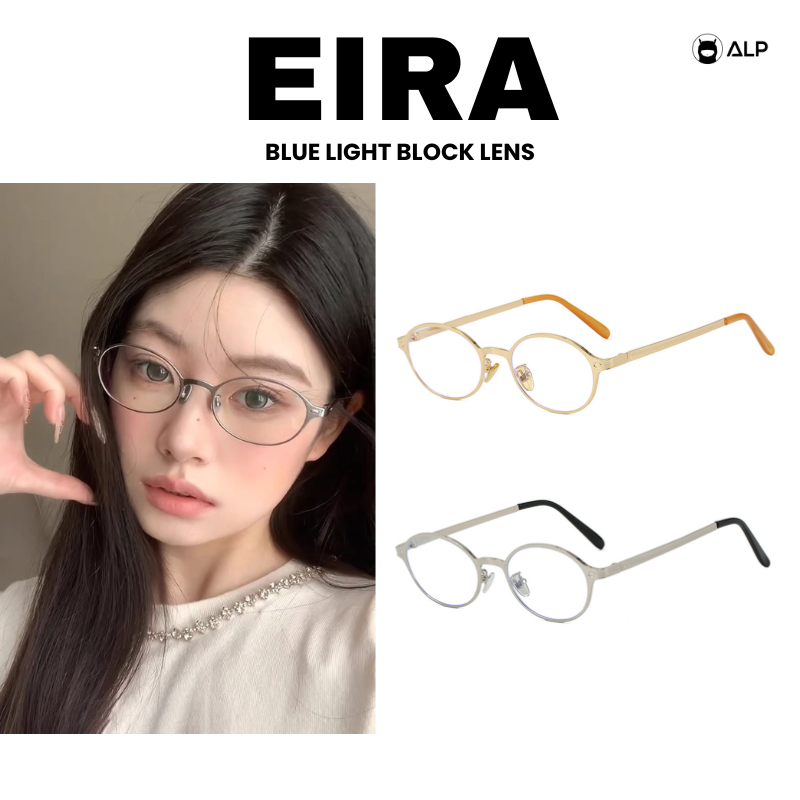 ALP แว่นตากรองแสงสีฟ้า รุ่นEIRA แว่นวินเทจ ทรงหยดน้ำ แว่นกรองแสง ป้องกันUV400 ALP-BB0130