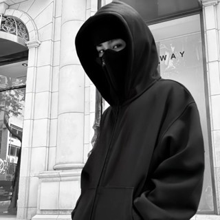 （COD）เสื้อฮู้ดนินจาHoodie with 2 Balaclava Face Covers, Unis…