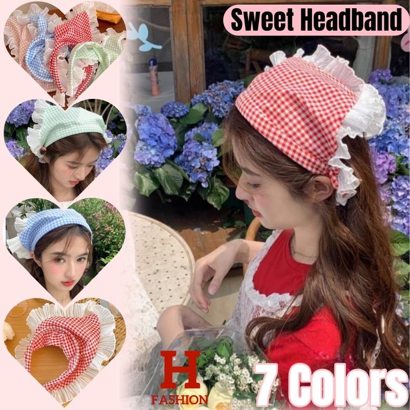 HotFashion ~​พร้อมส่ง ผ้าคลุมศีรษะ ทรงสามเหลี่ยม มินิมอล เครื่องประดับผมคนขี้เกียจ ลูกไม้ ผ้าพันคอ สามเหลี่ยม, "VO-3"