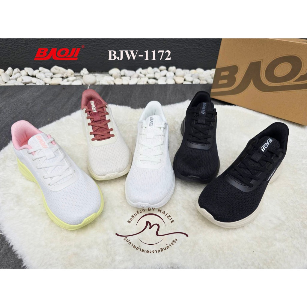 **BAOJI (บาโอจิ)** [ลิขสิทธิ์แบรนด์แท้] (BJW-1172) รองเท้าผ้าลำลอง สามารถใส่ยืนนานๆ เดินนานๆ ได้ *ผู้หญิง* ส้นสูง 3.5 ซม
