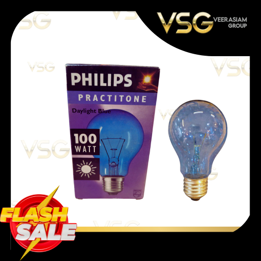 PHILIPS หลอดเปรียบเทียบสี Daylight Blue NO.DLB 220V 100W E27