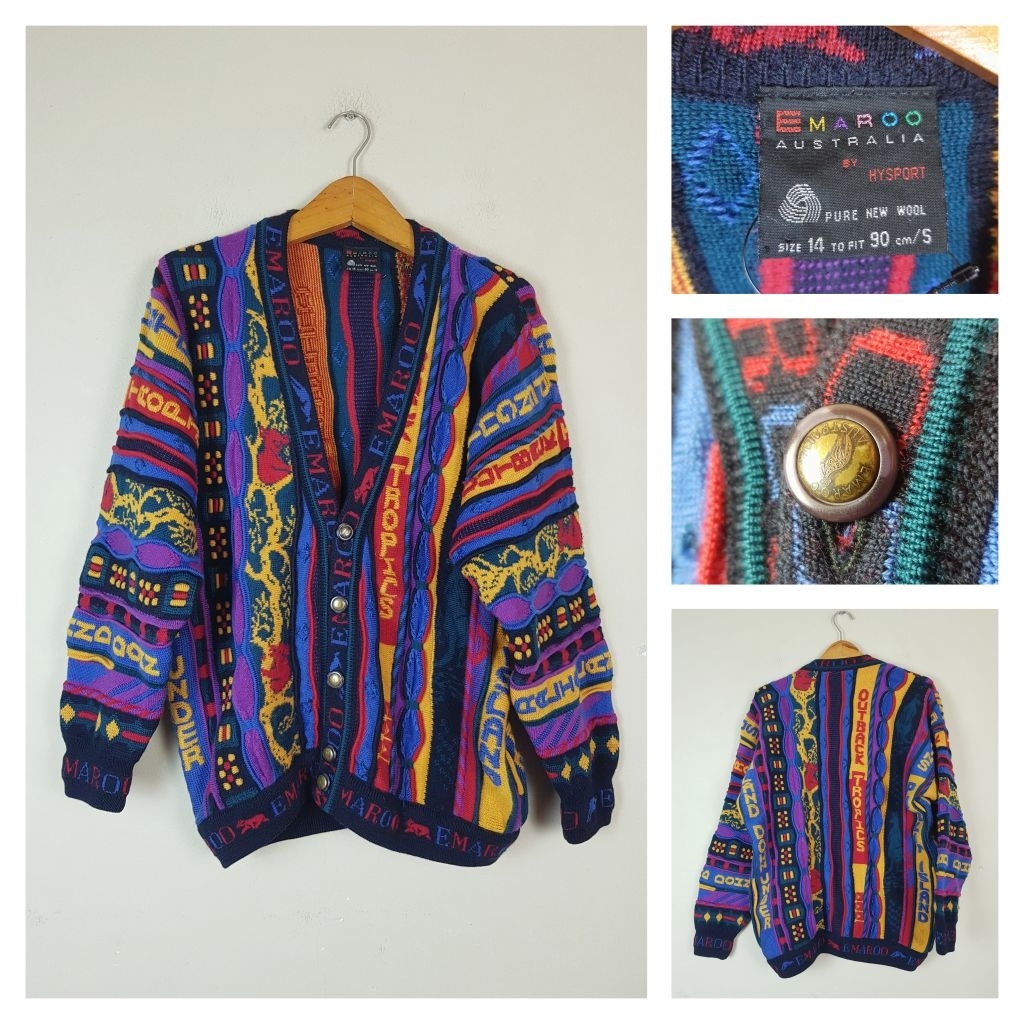 EMAROO (Coogi Style) New Wool Cardigan Sweater
