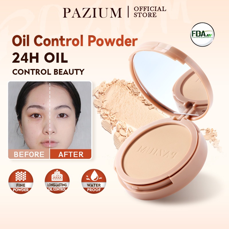 PAZIUM แป้งฝุ่น แป้งพัฟ คุมมัน กันเหงื่อ กันน้ำ Oil-Control Powder 10 กรัม FDA
