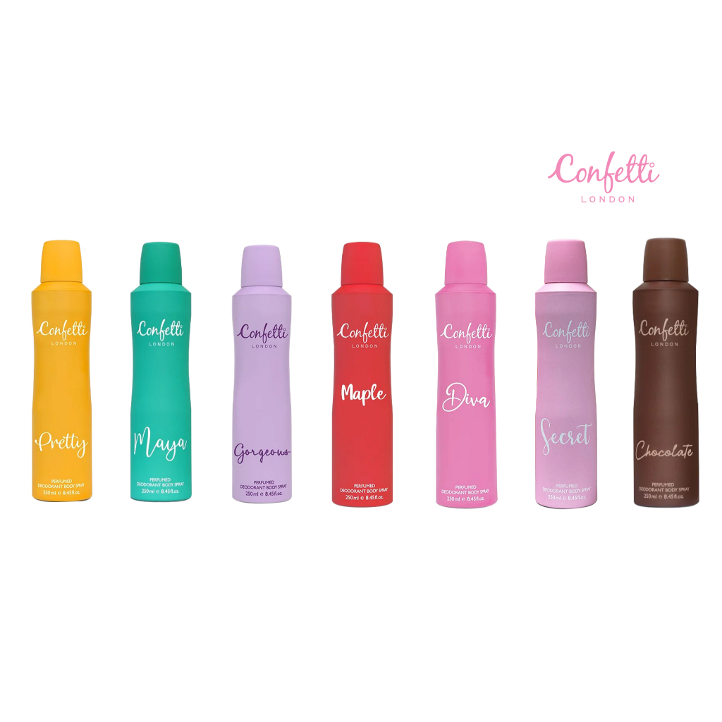 Confetti London Body Spray 250ml / คอนเฟตติ ลอนดอน บอดี้ สเปรย์ 250 มล. / G1