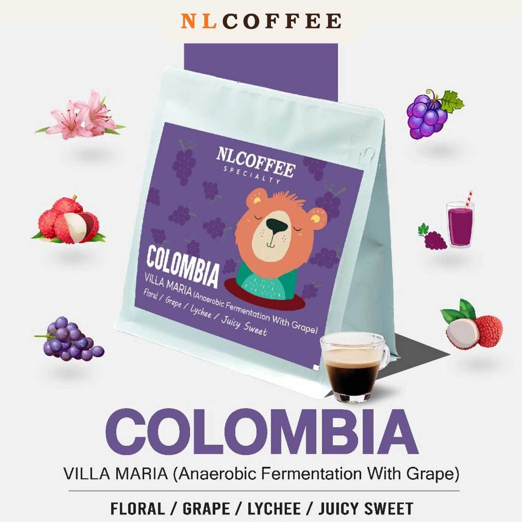 NLCOFFEE เมล็ดกาแฟ Colombia Villa Maria (Grape) 200g〚ɴʟᴄᴏғғᴇᴇ sᴘᴇᴄɪᴀʟᴛʏ〛