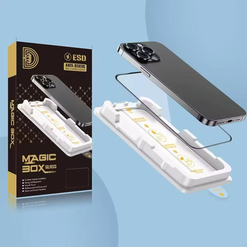 Glass Film For IP 13/14/15/16/17  TG-Full F&E, There is A Frame Thet Helps To Stick, Very Strong