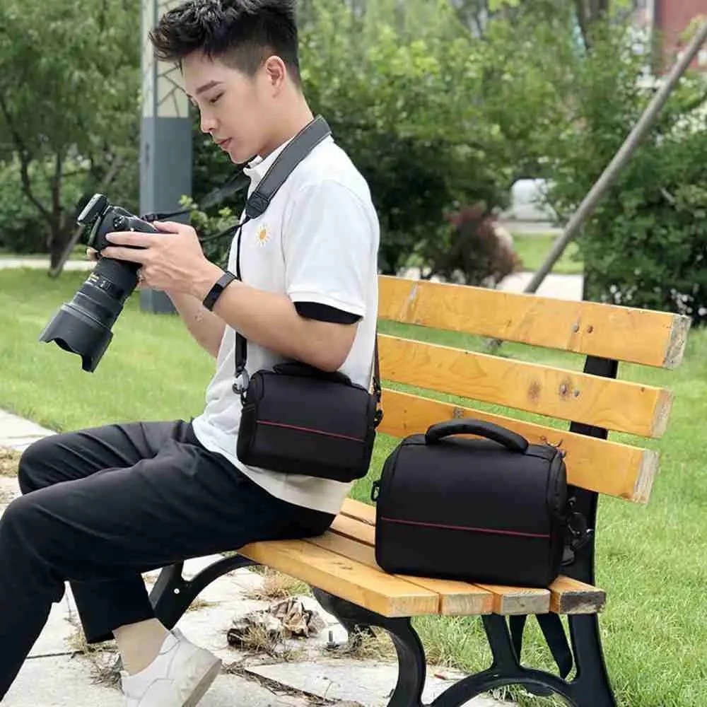 Camera bag กระเป๋ากล้อง bagกระเป๋ากล้อง DSLR กระเป๋ากล้องแบบพกพาไหล่ Crossbody สันทนาการกลางแจ้งกันน้ำและกันฝน ราคา ถูกที่สุด ดีลบีเคเค แกลเลอรีภาพที่ 6
