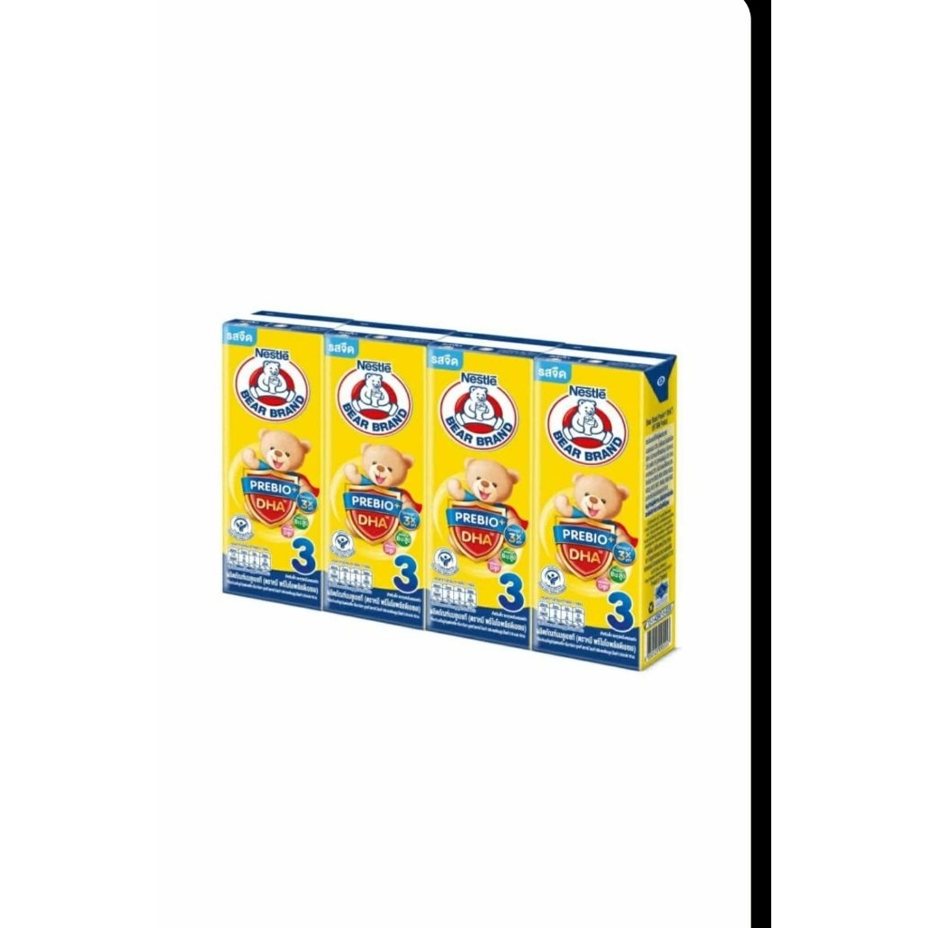 นมUHTตราหมี รสจืด สูตร 3