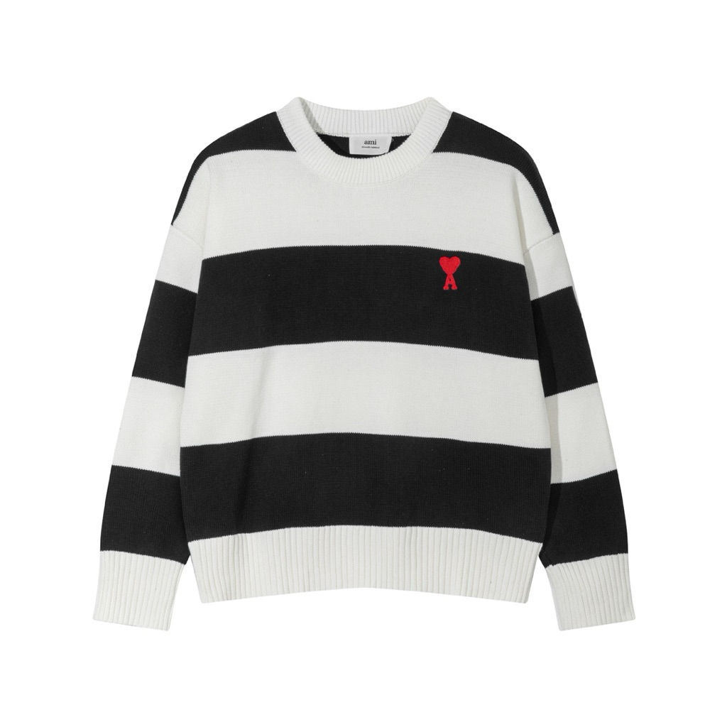 PP123 เสื้อ Am sweater striped knitt สเวตเตอร์ ไหมพรม