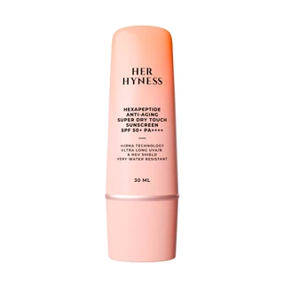 HER HYNESS HEXAPEPTIDE ANTI-AGING SUPER DRY TOUCH SUNSCREEN กันแดดสูตรกันน้ำกันเหงื่อ 30ML