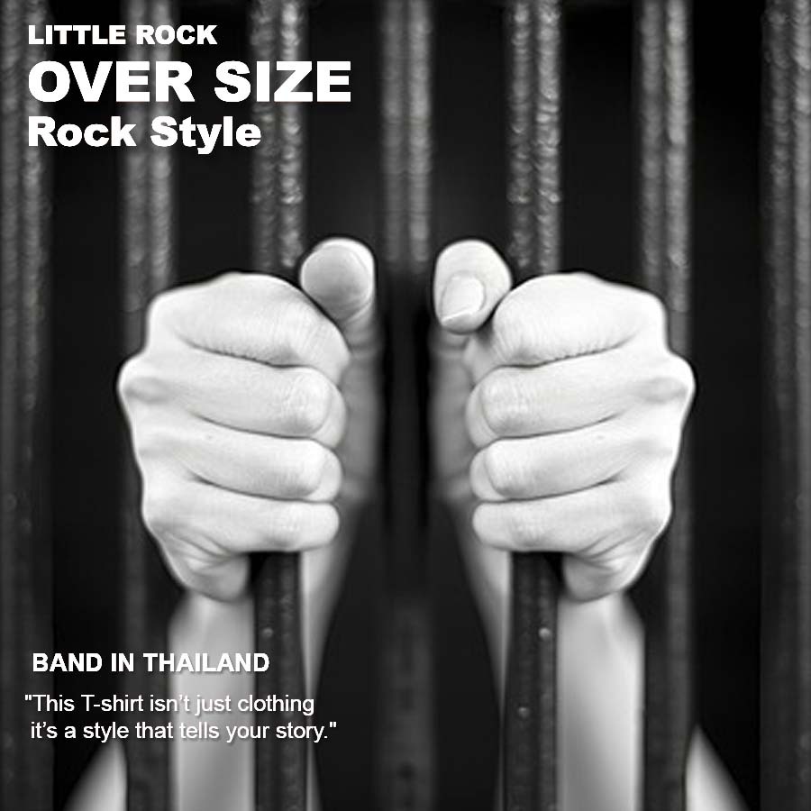 เสื้อยืด OVER SIZE Little rock สีดำ ภัยสังคม ผ้า Heavy Cotton 100% ใส่สบายอยู่ทรง ของแท้ สินค้าพร้อมจัดส่ง - รูปที่ 4