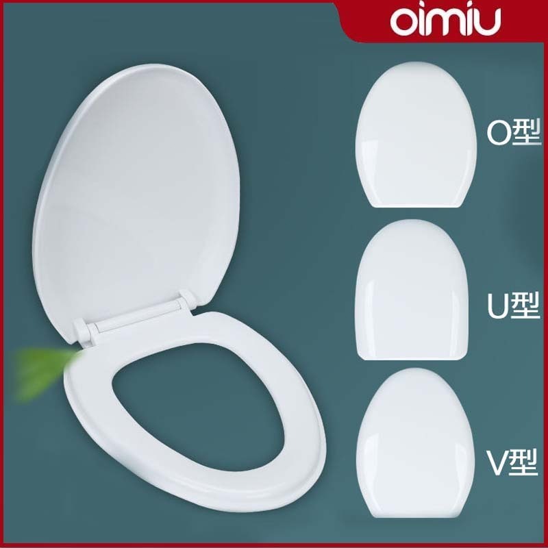 OIMIU ฝาชักโครก เพิ่มความหนาป้องกันการแตกหัก ฝารองชักโครก ฝารองนั่งสุขภัณฑ์ รูปตัว O/V/U  ง่ายต่อการติดตั้ง