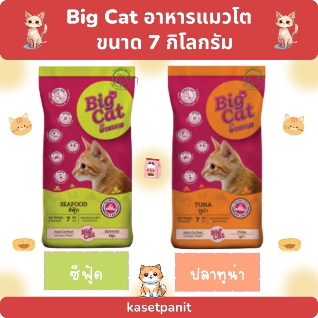 Big Cat บิ๊กแคท อาหารแมวโต 7 kg.