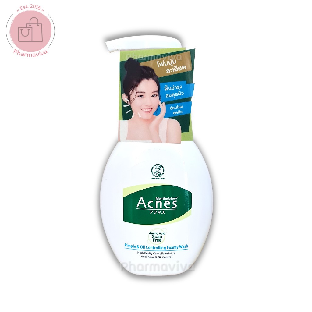 โฟมล้างหน้า Mentholatum Acnes Pimple&Oil Controlling Foamy Wash 150 ml เมนโทลาทั่ม แอคเน่ส์ โฟมมี่ วอช – โปรปัง