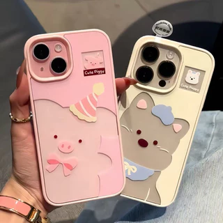 สำหรับ ไอโฟน i17 17air 17pro 17promax เคสใสอะคริลิค สกรีนลายการ์ตูน เคสรุ่น i13 promax i14 promax i15 i16 16promax