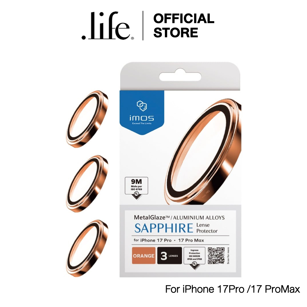 IMOS Sapphire Lens Protector Aluminum for iPhone 17 Pro/17 Pro Max - MetalGlaze By Dotlife