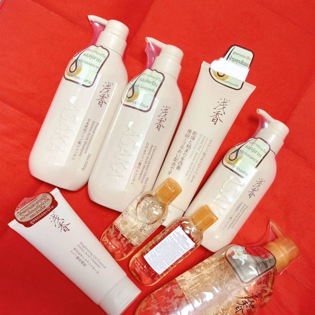 ASAKA แชมพูลดความมัน ขจัดรังแค & ครีมนวดผม