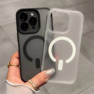 Magnetic Hard Plastic Matte เคส for IPhone 13 11 14 15 16 Pro Max 17 12 13promax 14promax 15promax 17 Pro Max เคสทรศัพท์