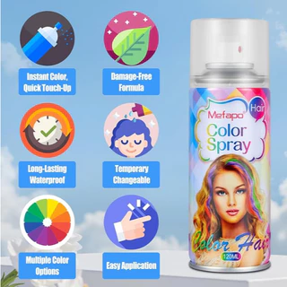 พร้อมส่ง สเปรย์สีผมขนาด 120 มล. สเปรย์สีผม ชั่วคราว สระล้างออกง่าย สีติดทน เปลี่ยนสีผมแบบใช้แล้วทิ้ง