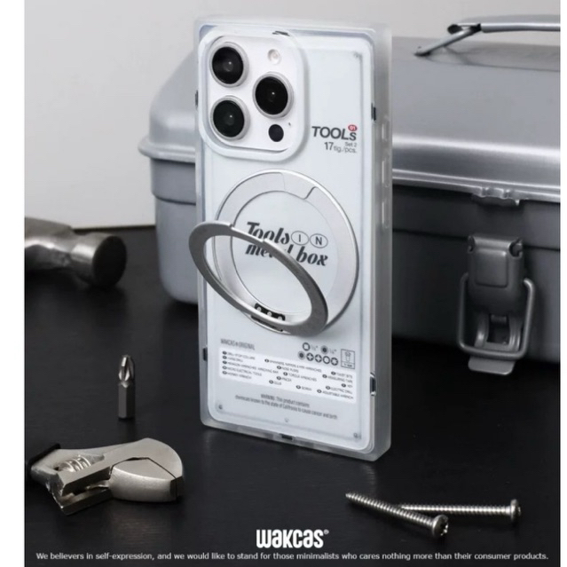 Wakcas®Original | 💚Tools metal box 🩶 เคสนำเข้าแท้ | Pre-order | ดีไซน์มินิมอล | เคส iPhone