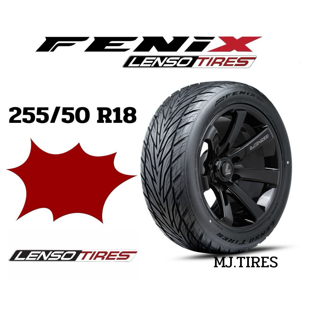 Lenso Fenix ขนาด 255/50R18 ยางใหม่ปี 2026 ยางรถกระบะ ยางรถยนต์