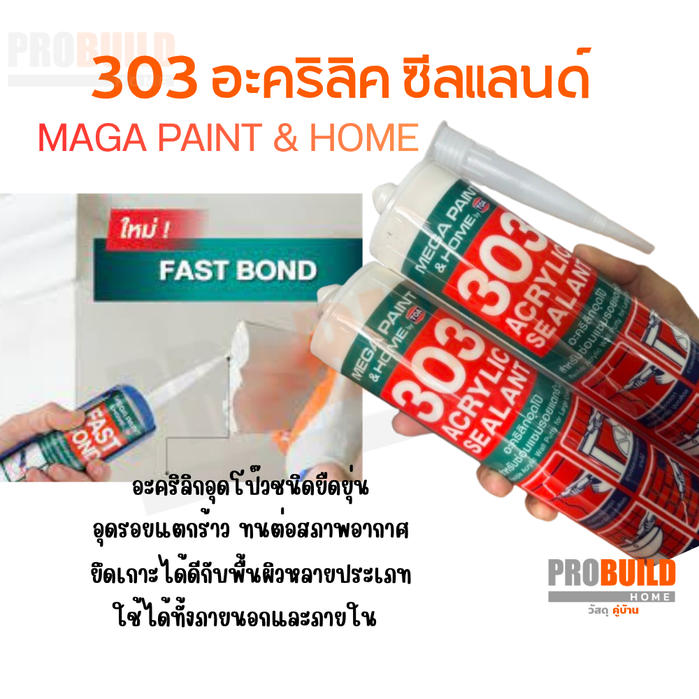 แด๊ป อะคริลิค ซีลแลนท์ 303 TOA MAGA PAINT 280มล.