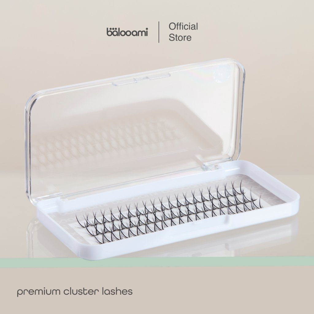 ขนตาพรีเมียมแบบช่อ บาลูเอมิ ไม่มีกาว 60 ช่อ balooami cluster lashes