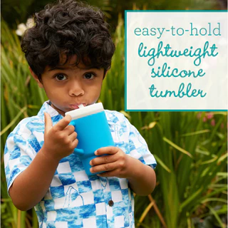 Infantino : MY 1ST TUMBLER - แก้วน้ำซิลิโคน สำหรับเด็กหัดดื่มน้ำ แก้วหัดดื่มน้ำ ขนาด9oz.
