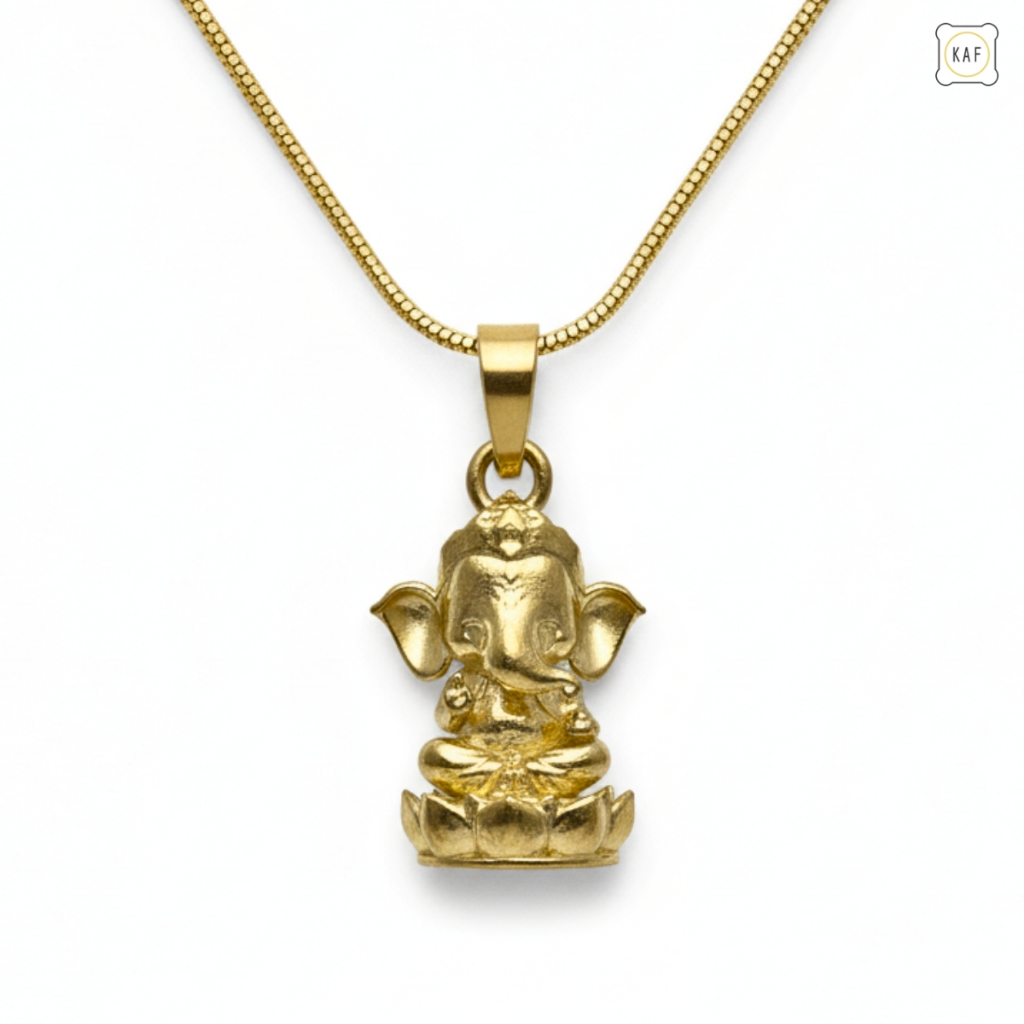 จี้พระพิฆเนศ KAF รุ่น JP01 (ผ่านพิธีแล้ว)ทองเหลืองแท้ เทพแห่งโชคลาภ/ความสำเร็จ(จี้สร้อยคอ/ข้อมือ) ราคา ถูกที่สุด ดีลบีเคเค แกลเลอรีภาพที่ 6
