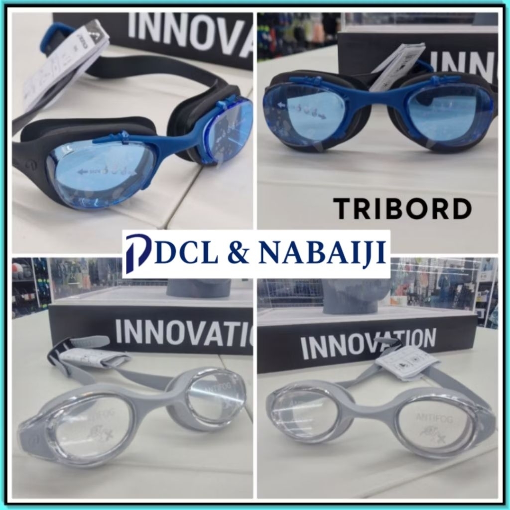ของแท้🇫🇷 แว่นตาว่ายน้ำ Nabaiji Tribord แว่นว่ายน้ำผู้ใหญ่ ปรับสายได้ ไม่เป็นฝ้า รุ่นXBASE100🇫🇷