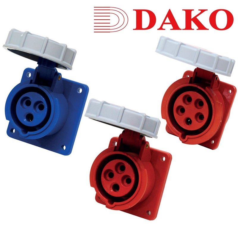 HTN3131 HTN3141 HTN3151 / HTN3231 HTN3241 HTN3251 เพาเวอร์ปลั๊กตัวเมียฝังกันน้ำIP67 16A/32A (2P+E 3P