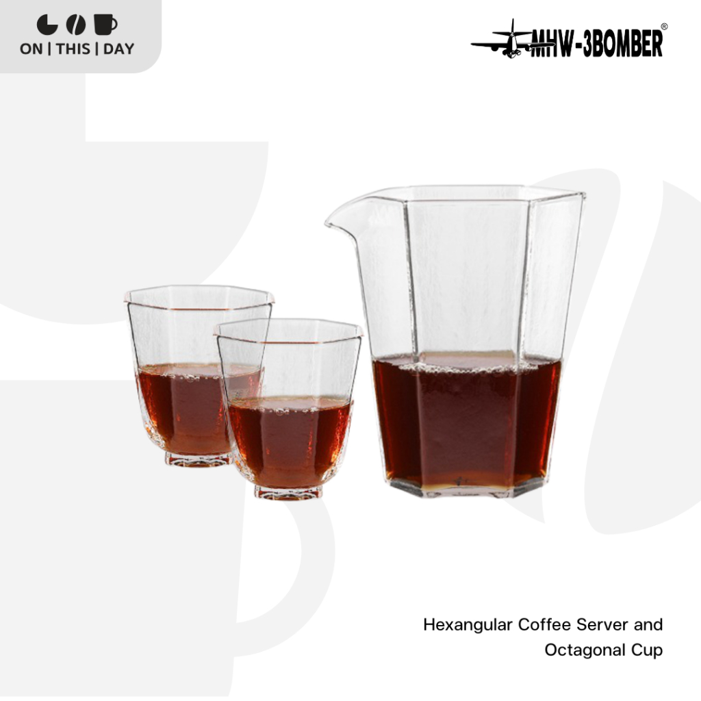 MHW-3BOMBER Hexangular Coffee Server and Octagonal Cup เหยือกเสริฟกาแฟขนาด 360 ml  / แก้วกาแฟขนาด 60 ml
