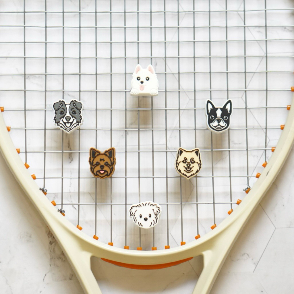 กันสะเทือน ไม้เทนนิส กันสั่นเทนนิส [พร้อมส่ง] Tennis Dampener ลายหมาบอสตัน ยอร์คเชีย ปอม บอร์เดอร์
