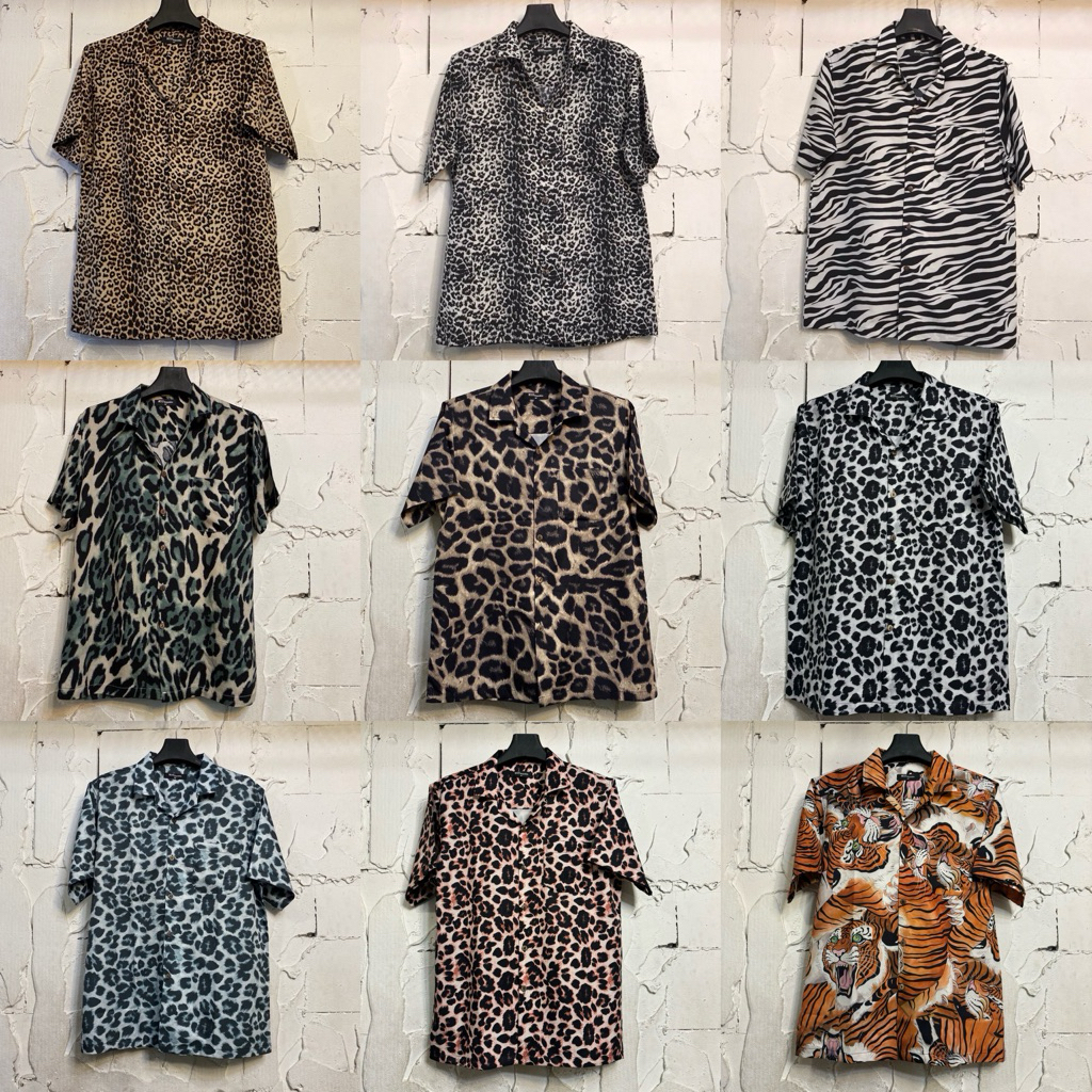 เสื้อเชิ้ตฮาวายลายเสือม้าลายเสือดาว m-4XL ผ้าไหมอิตาลี💯% ผ้าดี ตัดเย็บสวย ไม่ต้องรีดทุกเทศกาลไม่ร้อน ส่ได้ทั้งชายและหญิง