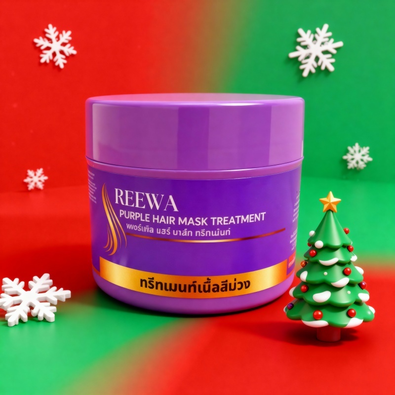 ❝ทรีทเม้นท์ม่วงเคราติน 250 กรัม❞ - รีว่า REEWA ลดไรเหลือง เหมาะสำหรับผมทำสี โทนหม่นเทา รูปที่ 4