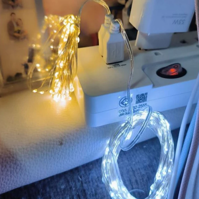 ✨สายไฟ ตกแต่ง✨ 8สี LED ลวดทองแด่ง USB สายไฟหิ่งห้อย ( 1เมตร 5 เมตร 10เมตร )