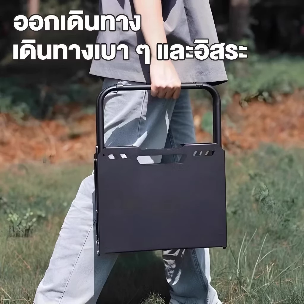 โต๊ะพับแคมป์ปิ้งเหล็ก โต๊ะแคมป์ปิ้ง พับอย่างรวดเร็ว พกพาสะดวก ใช้ได้ทั้งในบ้านและกลางแจ้ง thumbnail 8