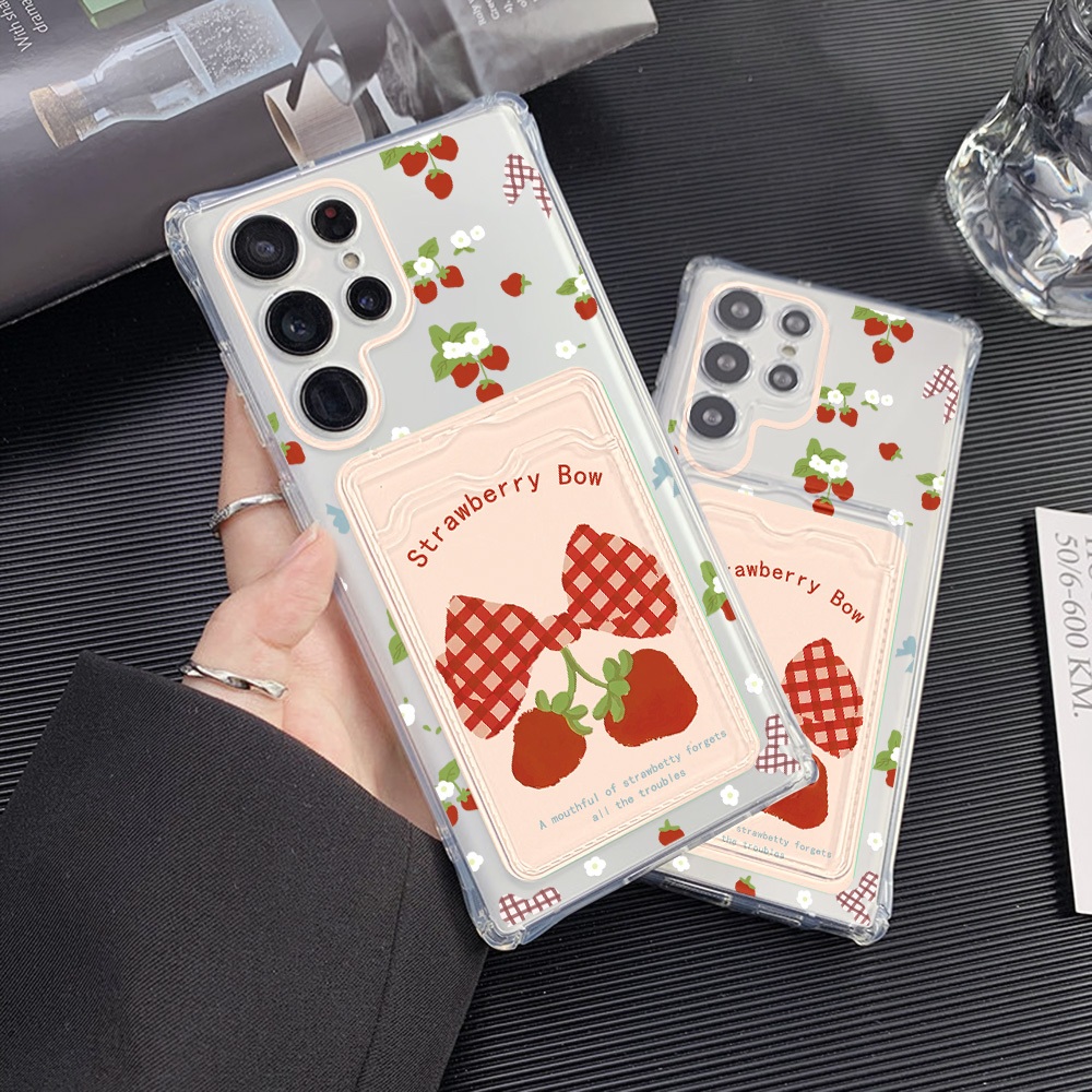 TPU ที่ใส่บัตรเคส For Samsung A56 A17 A16 A55 A36 A26 A05S A06 A07 A35 A73 A71 A25 A22 A54 A15 A05 5G S24 Ultra FE A53 - รูปที่ 4