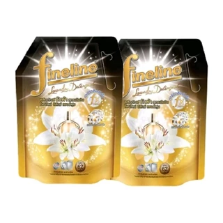 ( ซื้อ 1 ฟรี 1) Fineline ไฟน์ไลน์ ผลิตภัณฑ์ซักผ้า พลัส เข้มข้น สูตร ดีลักซ์ มิสไนท์แฟนซี สีทองดำ ซันนี่โกลด์1250มล.x2ถุง