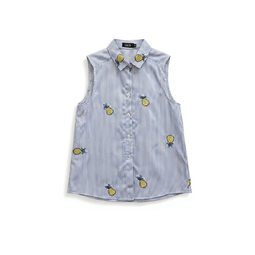 Odile  Sleeveless Shirt รุ่น  A17SH21BL (  bluewhite)