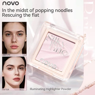 9113 (ใหม่/แท้) NOVO Highlight Powder 3D ไฮไลท์ ชิมเมอร์ หน้าเงา เนื้อบางเบา สีสวย เม็ดสีแน่นติดทน