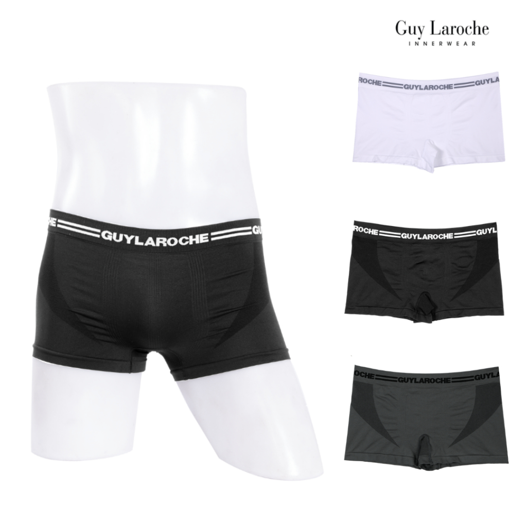 Guy Laroche กางเกงในชาย Seamless ไร้ตะเข็บ กระชับ สวมใส่สบาย ทรง Bikini สีเทา (JUS6843S6GY)