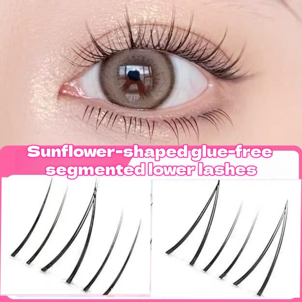 🇹🇭 (ร้านค้าในประเทศไทย) ✨【สินค้าขายดี】✨ ขนตาล่างก้านกว้างไร้กาวเปลวไฟขนาดเล็กโฟเจนิกธรรมชาติจําลอง