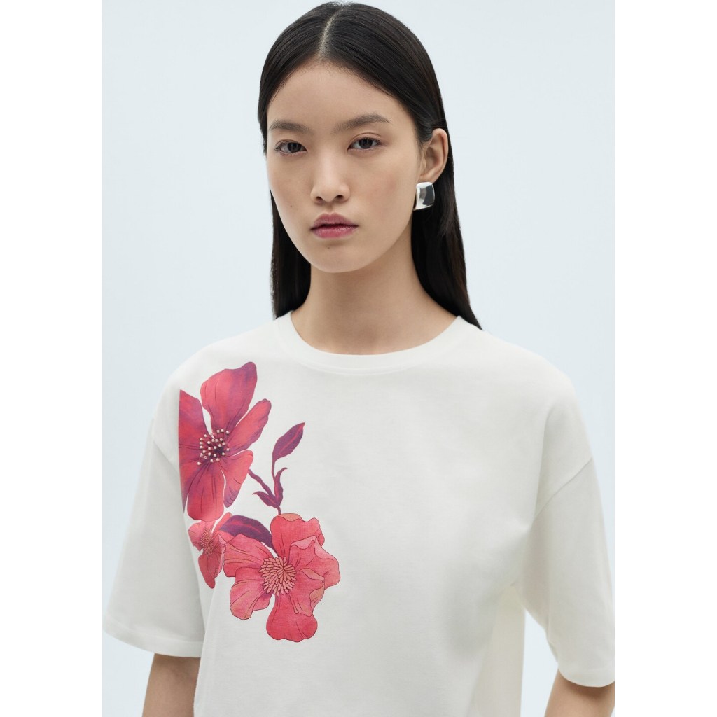 [MANGO] T-SHIRT FLOR-H  / เสื้อยืด รุ่น T-SHIRT FLOR-H Ref: 87002532