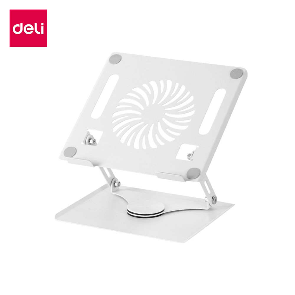 Deli ที่วางโน๊ตบุ๊ค แท่นวางแล็บท็อป ปรับได้หลายองศา พัดลมระบายอากาศ พกพาสะดวก Laptop stand
