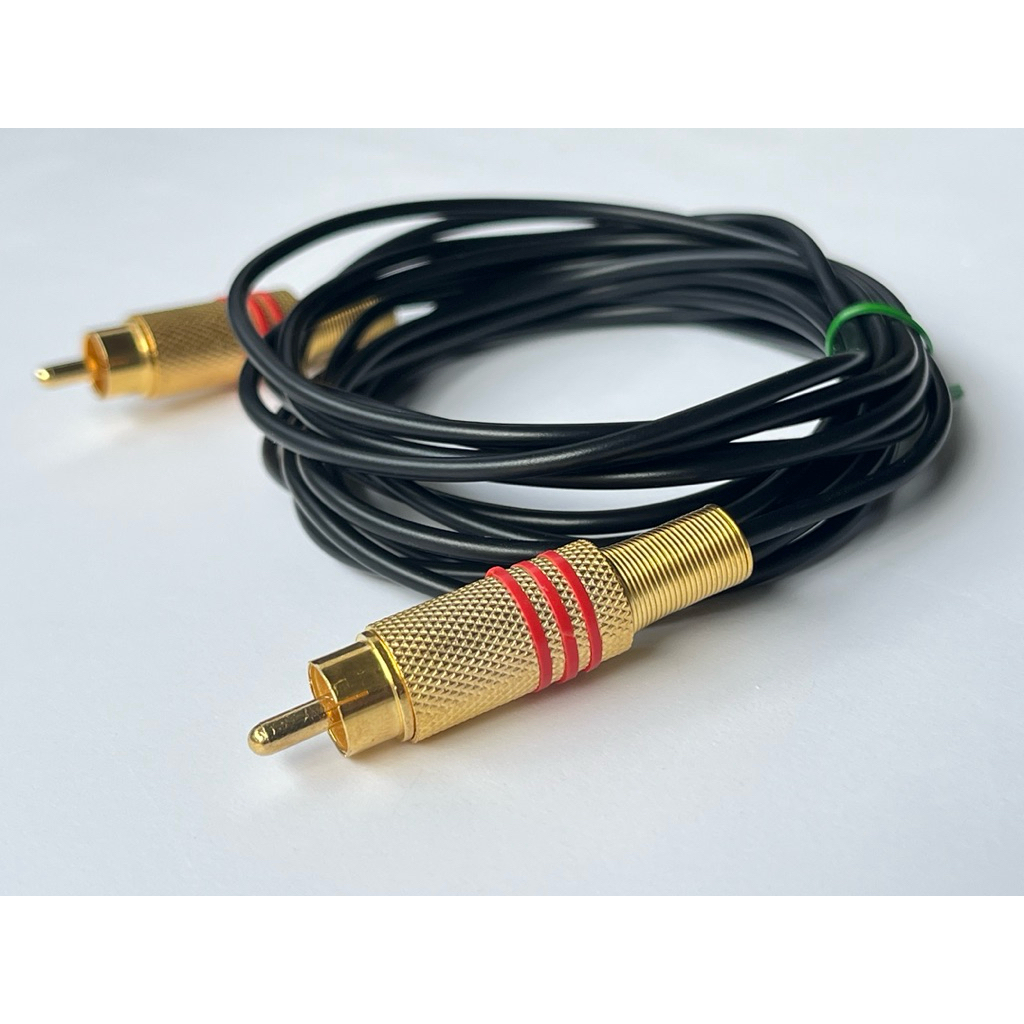 ใหม่หัวโลหะทองเหลืองแข็งแรงกว่าเดิม สายสัญญาณภาพ เสียง RCA  สายเดี่ยว ยาว3เมตร